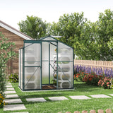 4' x 6' ft Garden Hobby Greenhouse Green Framed with Vent Garden Storages & Greenhouses Living and Home With Base W 190 x L 130 x H 195 cm 