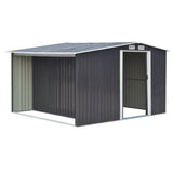 Garden Steel Shed Gable Roof Top with Firewood Storage Garden Storages & Greenhouses Living and Home 
