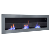 35/47 Inch Indoor Bio Ethanol Fireplace 2/3 Stoves Wall Mounted Heater Bio Ethanol Fireplaces Living and Home 