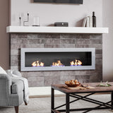 55 Inch Bio Ethanol Fireplace White Grey Black Mounted Inset Wall Biofire Bio Ethanol Fireplaces Living and Home White 