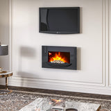 35inch Wall Mounted Electric Fireplace with Pebble Bowl 7 Flame Colours Wall Mounted Fires Living and Home 