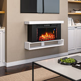 96cm W Wall Mounted Fireplace 2000W Fireplaces Suite Heater with 7 Flame Colour