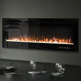 70/80 Inch Inset Electric Fireplace Built-In Heater with 9 Flame Colour Wall Mounted Fires Living and Home 
