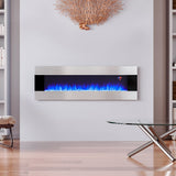 Wall Mounted Electric Fireplace with Multi-color Flames Wall Mounted Fires Living and Home 128 cm W 