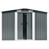 Garden Metal Storage Shed with Gabled Roof Top Large Size Greenhouses Living and Home 