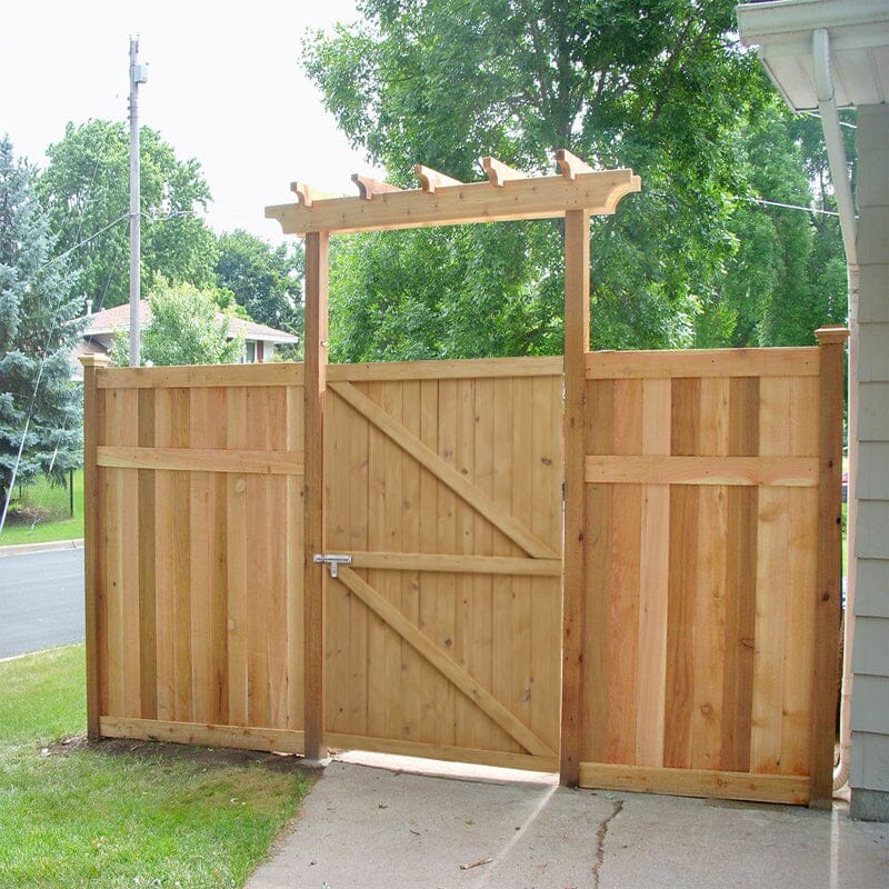 4ft/6ft H Pine Wood Garden Gate with Latch Living and Home