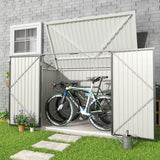 176cm Wide Steel Storage for Bike Shed Grey Tool Shed Bike & Bin Sheds Living and Home 