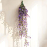 Hanging Ivy Plants Wall Decor Artificial Floral Vines for Party Xmas Christmas Living and Home Purple 