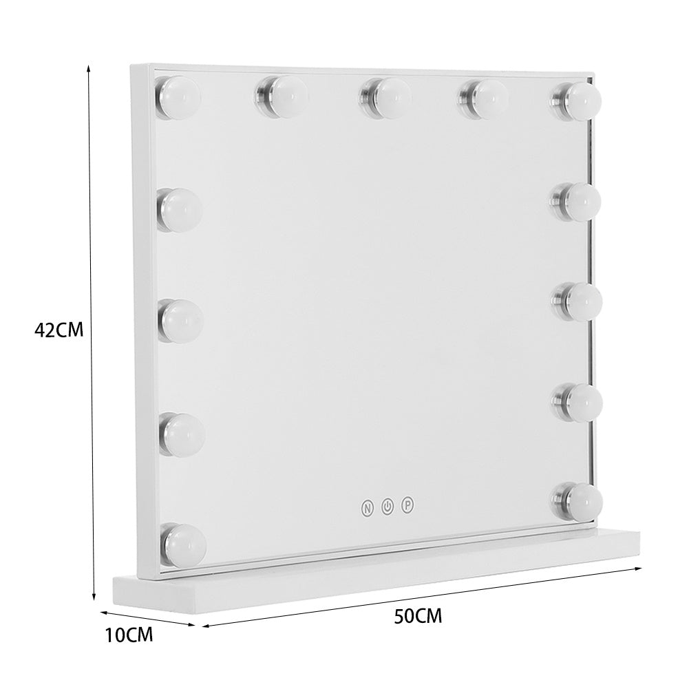 52cm Wide Makeup Dressing Mirror with LED Light Touch Dimmable Bulb