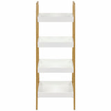 4-Tier Nordic Freestanding Wooden Ladder Shelf Storage Organizer Shelves & Racks Living and Home 