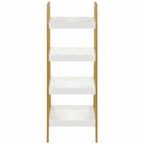 4-Tier Nordic Freestanding Wooden Ladder Shelf Storage Organizer Shelves & Racks Living and Home 