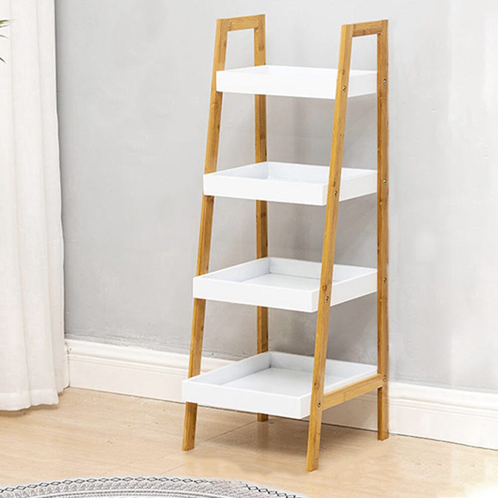 4Tier Nordic Freestanding Wooden Ladder Shelf Storage Organizer