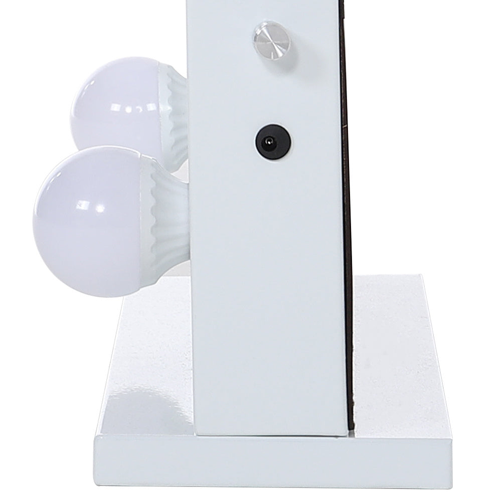 Metal Round Lighted Makeup Mirror for Tabletop Face Mirrors Living and Home 