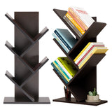 Freestanding Floor Bookshelf Wooden Tree-like Tabletop Display Shelf Shelves & Racks Living and Home 