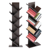 Freestanding Floor Bookshelf Wooden Tree-like Tabletop Display Shelf Shelves & Racks Living and Home 