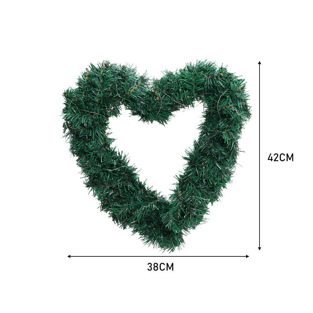 Valentine Heart-shaped Garland Artificial Hanging Decor for Christmas Christmas Living and Home 