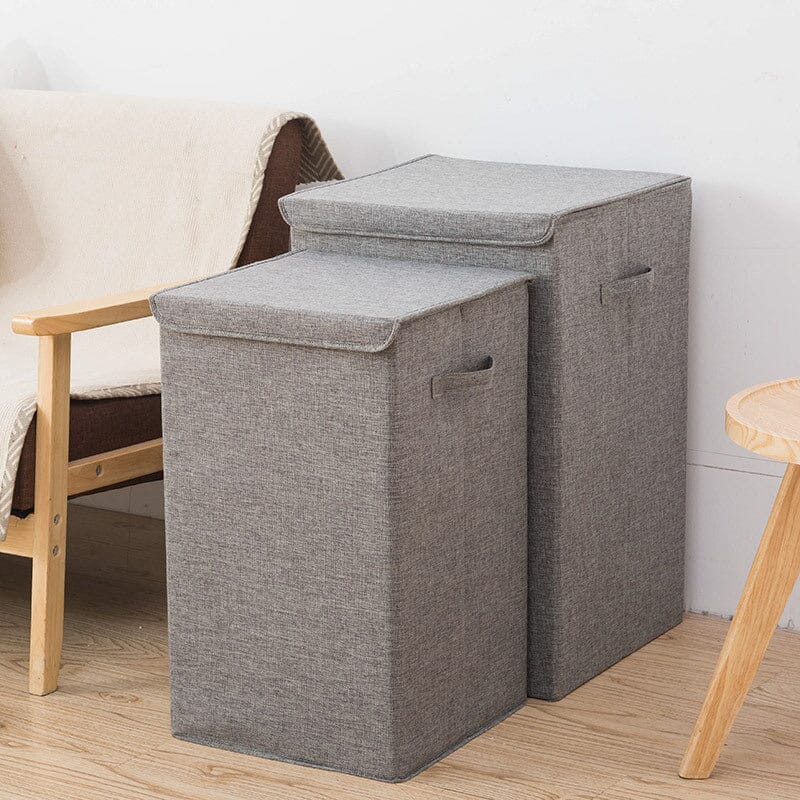 Foldable Home Laundry Baskets Laundry Hamper with Lid Laundry Baskets Living and Home Grey Large 