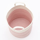 Cotton Woven Clothes Hamper Laundry Basket with Hooks Laundry Baskets Living and Home 