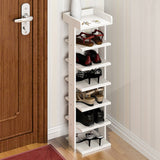 Wooden Shoe Rack Organizer Easy Assembly 5/7 Tiers Storage Shelf Shelves & Racks Living and Home 7-Tier White 