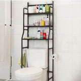 160 cm H 3 Tiers Over Toilet Rack Storage Shelves Metal Bathroom Organizer