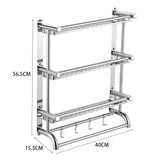 Stainless Steel Bathroom Shelf Storage Toilet Shelf Organizer Wall Mounted Shower Caddies Living and Home 4-Tiers 