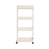 Shelf Trolley Cart Storage Rack for Kitchen Bathroom Kitchen Trolleys Living and Home 4-Tier White 