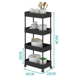 Shelf Trolley Cart Storage Rack for Kitchen Bathroom Kitchen Trolleys Living and Home 