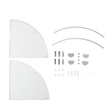 Bathroom Glass Corner Storage Wall Mounted Shower Shelf Set of 2 Shower Caddies Living and Home 