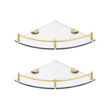 Bathroom Glass Corner Storage Wall Mounted Shower Shelf Set of 2 Shower Caddies Living and Home 