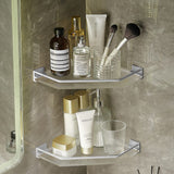 Bathroom Acrylic Corner Shelf Adhesive Shower Shelf Shower Caddies Living and Home 