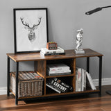 Industrial Wooden Free Standing TV Stand for TVs Up to 50 Inch for Living Room End Tables Living and Home 