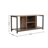 Industrial Wooden Free Standing TV Stand for TVs Up to 50 Inch for Living Room End Tables Living and Home 