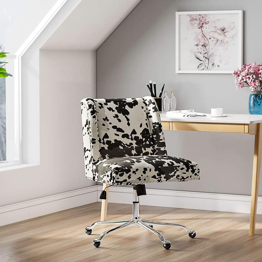Milk Cow Print Swivel Office Chair