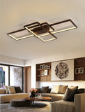 Modern LED Ceiling Light with 3 Black Rectangle Lampshades Ceiling Light Living and Home 