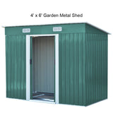 Garden Steel Shed with Skillion Roof Top Garden storage Living and Home 