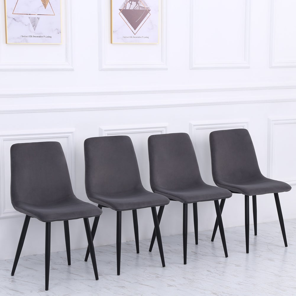 Set of 4 Curved Dining Chairs Dining Chairs Living and Home 
