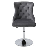 Swivel Velvet Barstool with Buttons Gas Lift Height Ajustable for Kitchen Island and Pubs Bar Chair Living and Home 