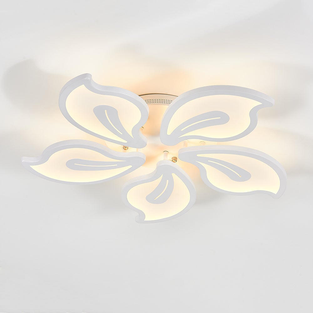 Petal Modern LED Ceiling Light Dimmable/Non-Dimmable (Version A) Ceiling Light Living and Home W 64 x L 64 x H 6.5 cm Dimmable Warm Glow
