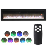 1800W Freestanding Electric Fireplace Insert Wall Mounted Electric Heater Remote Control Fireplaces Living and Home 