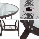 Garden Ripple Round Table With Umbrella Hole Or 4/6 Stacking Chairs GARDEN DINING SETS Living and Home 