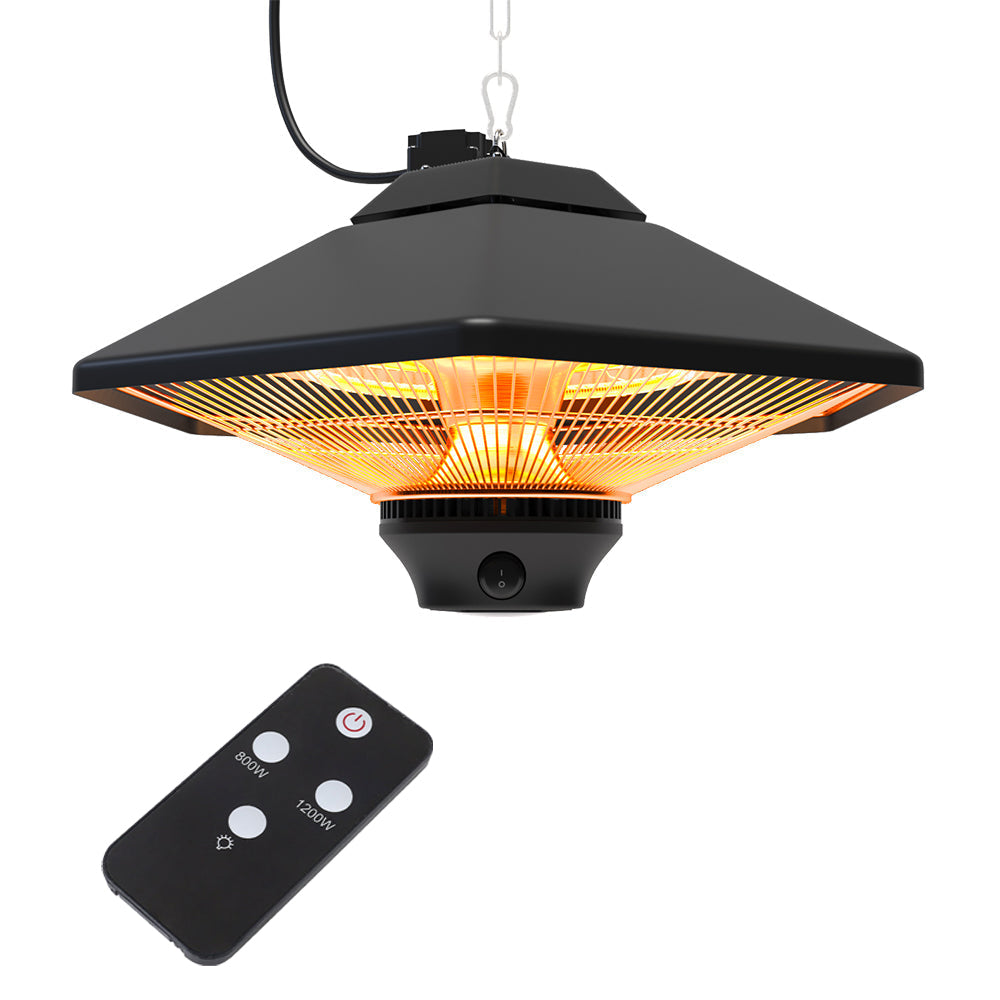 2KW Patio Hanging Heater Hexagonal Electric Ceiling Warmer Remote Cont –  Living and Home