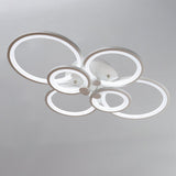 4/6/8 Rings Circle LED Semi-Flush Ceiling Light Dimmable/Non-Dimmable Ceiling Light Living and Home 