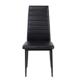 Dining Room Chairs Set of 6 Leather Upholstered KD Structured Dining Chairs Living and Home 