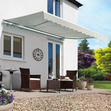 Retractable Patio Awning - Manual Shelter - Grey Awnings Living and Home 