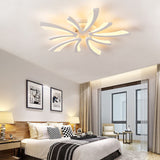 V Shaped Floral Modern Semi-Flush LED Ceiling Light Dimmable/Non-Dimmable Ceiling Lights Living and Home 5 Shades Dimmable 