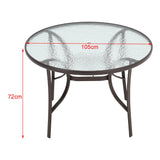 Garden Ripple Round Table With Umbrella Hole Or 4/6 Stacking Chairs GARDEN DINING SETS Living and Home 