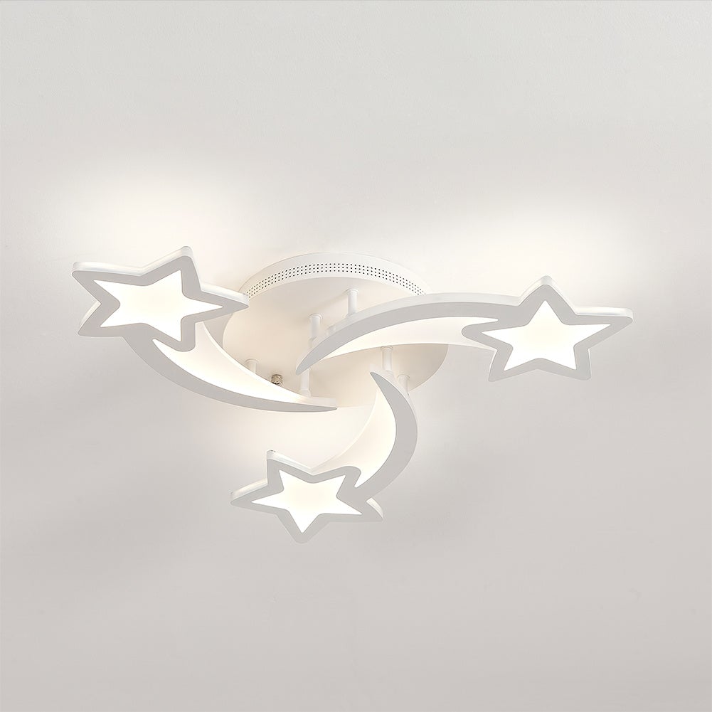 Modern LED Ceiling Light with Star Lampshades Ceiling Light Living and Home W 60 x L 60 x H 6.5 cm Dimmable Warm Glow