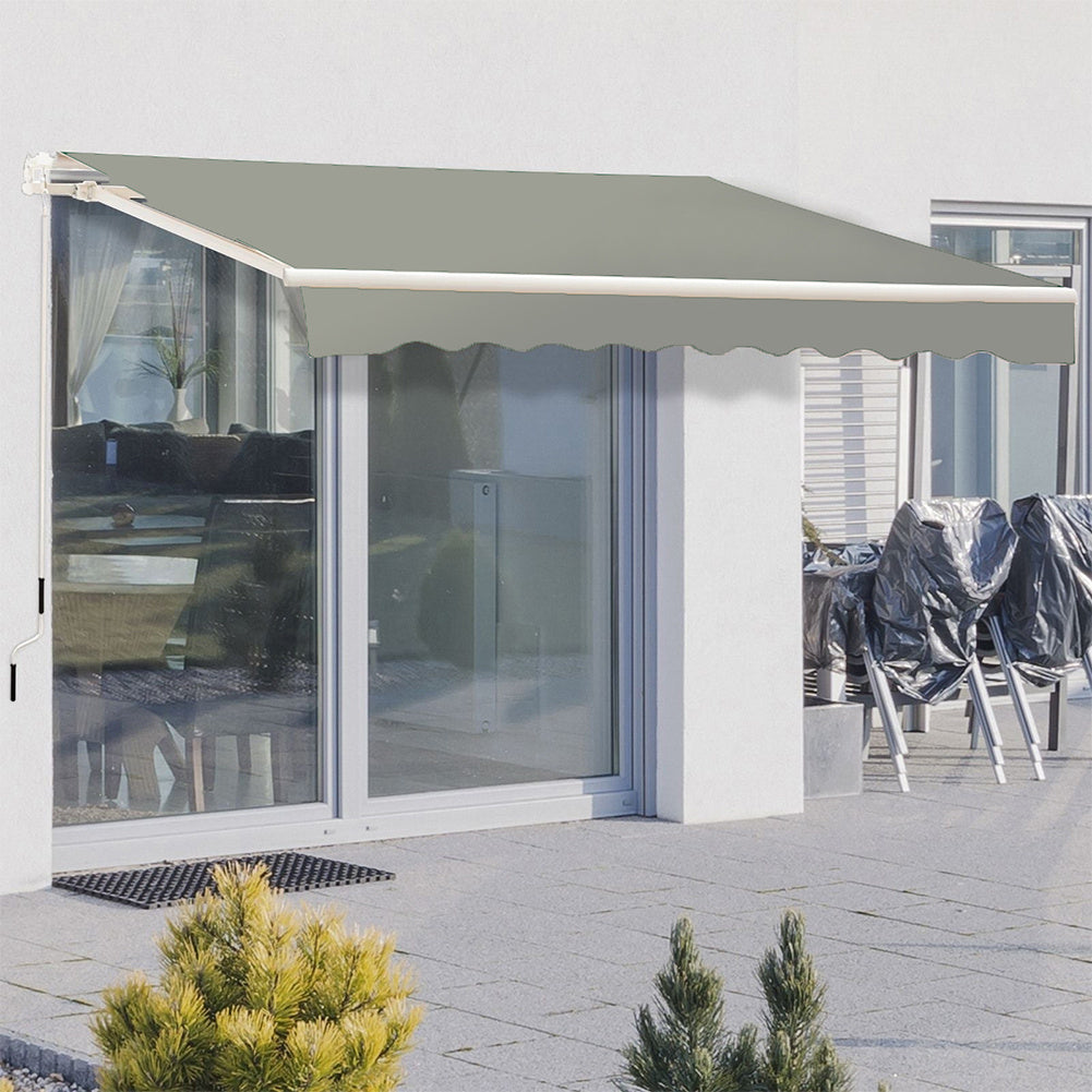 Manual Shelter Retractable Patio Awning Living and Home
