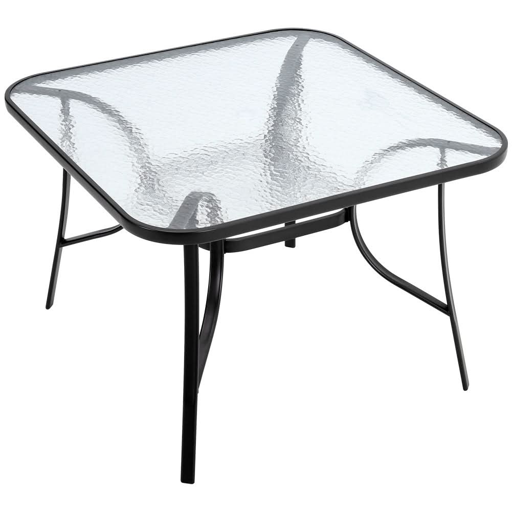 Patio Table Garden Coffee Table Rectangle Dining Table Umbrella Stand Hole