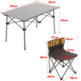 7 Piece Folding Camping Table and Chairs Set Portable with Carrying Bag Camp Furniture Living and Home 